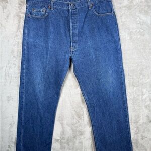 Vintage Levi’s 501 Made in USA Jeans 42x30 90s Straight Leg Denim